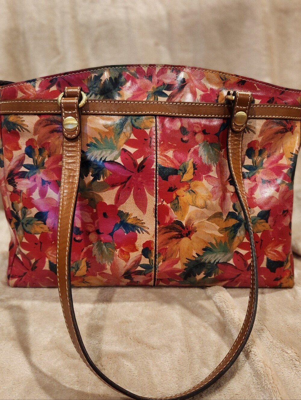 NWOT PATRICIA NASH LEATHER POPPY IN SPRING MULTI